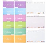 FUNOMOCYA Cartes de recettes 25 pièces avec coins arrondis en papier pour organisateur de cuisine à domicile 10 x 15 cm, fiches de séparation pour boîte à recettes Couleur