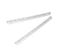 FUNOMOCYA Charnières de Piano Flexibles et Lisses Lot de 2 Longues en Acier Inoxydable Argenté pour Meubles et Boîtes en Bois