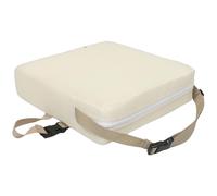 FUNOMOCYA Coussin Rehausseur pour Chaise Garçon et Filles 13,2 X 12,8 Pouces en Maille Alvéolée Blanche, Siège Rehausseur Antidérapant Réglable pour Table à Manger, Repas en Famille