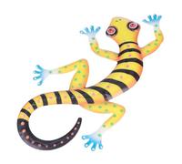 FUNOMOCYA Décoration Murale Fer Forgé Gecko Ornament Lizard Métallique Pour Intérieur Sculpture Murale Naturelle Vivante
