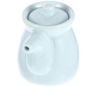 FUNOMOCYA Distributeur de Sauce Soja en Céramique 135ml Couvercle, Petit Pot à Vinaigre et Huile Cuisine, Bocal à Condiments Pratique et Élégant
