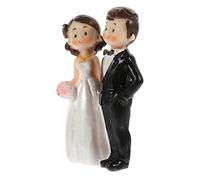 FUNOMOCYA Figurine Couple Mariés en Résine Compacte, Silhouette Délicate, Décor de Gâteau Multifonctionnel, Accessoire Mariage pour Décoration Intérieure et Pièce Montée,