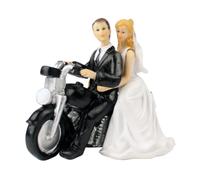 FUNOMOCYA Figurine de Gâteau de Mariage Qui Ne Se Déforme Pas ni Ne S'efface en Résine Synthétique Décoration Solide pour Couple de Mariés pour Fêtes et Cérémonies