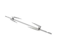 FUNOMOCYA Kit Rôtisserie en Acier Inoxydable Argenté Réglage par Vis à Ailettes Fourchettes à Poulet Rôti Accessoires Rotissoire Cuisson et Insertion Facile
