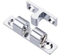 FUNOMOCYA Loquet à Bille en Alliage de Zinc Argenté, Installation Facile et Polyvalente pour Portes D'armoires et Tiroirs Bateaux et Yachts, 50mm