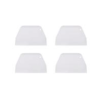 FUNOMOCYA Lot de 4 Grattoirs à Gâteau en Plastique Blanc pour Décoration, Surface Lisse et Facile à Nettoyer, Outil pour Pâtisserie et Préparation de Gâteaux