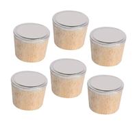 FUNOMOCYA Lot De 6 Bouchons en Bois Isothermes Grosse Taille pour Bouillottes Et Bouteilles D’Eau Chaude, Bouchons De Bouteille Résistants en Bois Naturel pour Usage Domestique Et Voyage