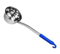 FUNOMOCYA Louche à Eau en Acier Inoxydable 600 Ml avec Crochet Suspendu et Manche Long de 35 CM - Cuillère pour Préparation et Service de Soupes en Cuisine et Jardin