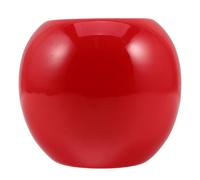 FUNOMOCYA Mini Vase Sphérique en Céramique Rouge Décoratif pour Table | Style Minimaliste Moderne, pour Petits Bouquets et Tiges Uniques, Design Artistique Compact