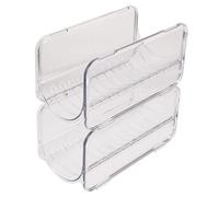 FUNOMOCYA Organisateur De Bouteilles d'eau Empilable 2 PièCes Support en Plastique Stable pour Rangement De Bouteilles De Cuisine RéFrigéRateur Et Placard 7.9X3.9X3.9 Pouces