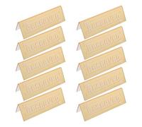 FUNOMOCYA Panneaux de Table Réservés pour Réservation de Sièges Lot de 10 en Acrylique Doré Double Face Design Pliable Gain de Place Élégant Élégant en Restaurant et Événements
