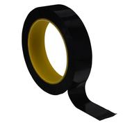 FUNOMOCYA Ruban Adhésif de Marquage Noir pour Tableau Blanc 25mm X 50 M | Pet, Compatible Tableau Noir et Blanc, Adhésif Fort, Usage Classe ou Maison