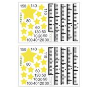FUNOMOCYA Toise Murale Garçon et Filles 2 Feuilles Autocollants Étoiles 30X45 CM pour Chambre Décoration Murale Ludique et Éducative Tableau de Croissance Adorable pour Garçon et Fille
