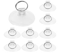 FUNOMOCYA Ventouses Transparentes 10pcs avec Crochets Métalliques pour Carrelage et Verre Accroche Murale amovible Résistante à l'usure pour Cuisine et Murs