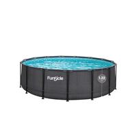 FUNSICLE Piscine Tubulaire Ronde Oasis - avec Épurateur - Échelle de Sécurité - Bâche de Protection - Tapis de Sol et Kit d'E