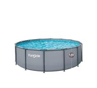 FUNSICLE Piscine Tubulaire Ronde Oasis - avec Épurateur - Échelle de Sécurité - Bâche de Protection - Tapis de Sol et Kit d'E
