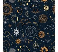 FunStick 44.5CMx9M Papier Peint Adhesif Mural Bleu Galaxie Film Adhesif pour Meuble Armoire Plafond Chambre Papier Peint Autocollant Imperméable Salle de Bain Gris Bleu Espace et Univers Mystique