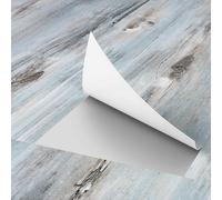 FunStick 90×15CM 15 Dalles PVC Adhesive Sol Effet Bois Bleu Stickers Carrelage Sol Chambre Parquet Stratifié Lino Sols Adhesif Bois Bleu Revetement de Sols Cuisine Étanche Dalle PVC Adhesif Salon
