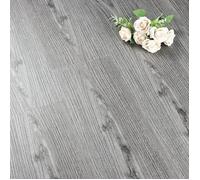 FunStick 90CM×15CM 30 Dalles PVC Adhesives Sol Effet Bois Gris Lino Sols Rouleau Adhesif Decoratif Gris Autocollant de 30 Dalles