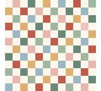 FunStick Papier Peint Chambre Géométrique Carreaux Revetement Adhesif Decoratif Meuble Table Cuisine Papier Peint Adhesif Mural Damier Coloré Vintage Rouleau Adhésif Motif Carreaux Damier 44.5CMx3M