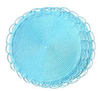 FunWheat Lot de 6 sets de table ronds - Tapis de table lavables et antidérapants pour tables à manger - 15 pouces (Bleu pastel, 6 pièces)
