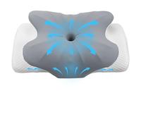 FUNYKICH Oreiller Ergonomique Cervical 2 en 1 Coussin Orthopédique à Mémoire de Forme Double Hauteur pour Dormir sur Le Dos,Côté et Ventre Housse Respirante Démountable-60x39x(11cm/13cm) Gris