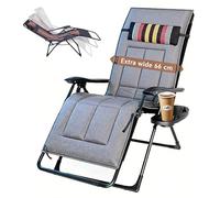 FUOIDYE Chaise Longue Pliante, Transat Jardin Exterieur avec Coussin -Dossier RéGlable, Fauteuil Relax Pliant avec Appui-TêTe Amovible et Porte-Gobelet, Bain de Soleil (1, Rayures Marron, 66)