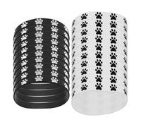 FUOYLOO Bracelets en Caoutchouc Extensibles à Motifs de Pattes, Lot de 48 Pièces Noir et Blanc, Accessoires pour Fêtes D’anniversaire, Décorations Kawaii pour Garçon et Filles et Adultes,