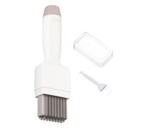 FUOYLOO Coupe-Calamars Multifonction en Acier Solide Poignée Ergonomique Blanche, Brosse de Nettoyage Incluse, Cuisine et Maison, Accessoire Pratique pour Découpe Rognons et Seiches