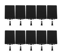 FUOYLOO Petits panneaux ardoise effaçables double face A5 avec clips à pince rotatifs en PVC noir, 10 sets pour affichage prix dans magasins de détail et supermarchés