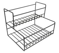 FUOYLOO Support de Rangement Multi-Fonctionnel et Stable Noir pour Bouteilles de Sirop pour Magasin de Thé Lait Cuisine