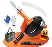 Furet Déboucheur Canalisation 10M - Spirale de Nettoyage de Canalisations avec Perceuse, Gants et Brosse - Furet Plomberie Flexible pour Évier, Cuisine, Salle de Bain, Douche et Égouts