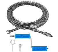 Furet Deboucheur Canalisation 1m, ø10mm, Deboucheur Canalisation Professionnel, Furet Deboucheur avec Manivelle et Adaptateur de Perceuse, Deboucheur WC pour Evier, Salle de Bain, Canalisation