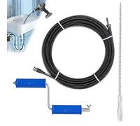 Furet Deboucheur Canalisation, φ8mm,10m avec manivelle à main, furet deboucheur, spirale de nettoyage de canalisations, tige de nettoyage de tuyaux en spirale