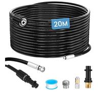 Furet Deboucheur Canalisation Haute Pression,Compatible Avec Kärcher K2-K7 | 20M,Tuyau Flexible 180 Bar 60°C,Avec Adaptateur,Buse Fixe/Rotative,Rallonge De Tuyau