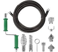 Furet déboucheur de canalisation - EVERWOL - Longueur 5 m - Diamètre 12 mm - 6 têtes de coupe interchangeables