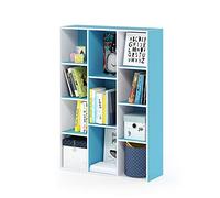 Furinno 11 Cube Bibliothèque Réversible Ouverte, Clair, Bleu Blanc, One Size