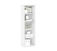 Furinno 11055 Bibliothèques, Bois, Blanc, Taille Unique, dense, One Size