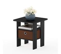 Furinno Andrey Chevet end Table avec Tiroir à Poubelle, Brun, 11157Am / Mbr, Bois, Americano/Marron Moyen, One Size