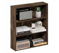 Furinno Basic Bibliothèque À 3 Niveaux, Étagère De Rangement Cubique, 17,8 X 61 X 66 Cm, pour Salon, Chambre, Bureau, Couleur Pin Ambré