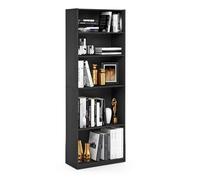 Furinno Bibliothèques, Bois, Noir, Taille Unique, dense, One Size, 5 niveaux