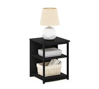 Furinno Camnus d'appoint, Table de Chevet, Bois d'ingénierie, Americano/Noir, 38,6(W) x 51,1(H) x 39,9(D) cm