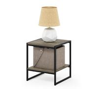 Furinno Camnus Table d'Appoint à 2 Niveaux Modern Living, Chêne Français Gris, One Size