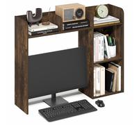 Furinno Classic Étagère De Bureau À 5 Niveaux, Bibliothèque Et Organiseur pour Fournitures Et Accessoires, Pin Ambré