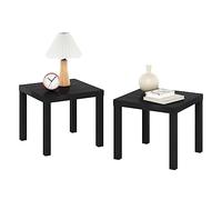 Furinno Classique Table d'appoint, Bois d'ingénierie, Noir, 2-Pack