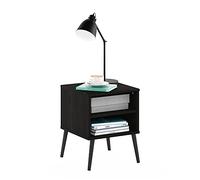 Furinno Claude Table d'appoint Style Milieu du Siècle avec Pieds en Bois, Engineered Wood, Expresso, 198(W) x 47,2(H) x 34(D) cm