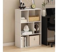 Furinno Daly Bibliothèque Blanche à 6 Cubes avec Compartiments irréguliers, 11,7 x 23,6 x 36,8 cm, pour Salon, Chambre à Coucher, Bureau à Domicile, Blanc uni