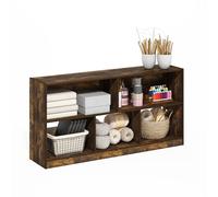 Furinno DALY Étagère, Bibliothèque À 5 Cubes, Étagère De Rangement Horizontale, 27,7 X 120 X 60 Cm, pour Salon, Chambre, Bureau, Pin Ambré.