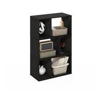 Furinno DALY Étagère, Bibliothèque À 6 Cubes, Étagère De Rangement Cubique avec Compartiments Irréguliers, 11,7 X 23,6 X 36,8 Cm, pour Salon, Chambre, Bureau, Couleur Expresso