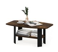 Furinno Design Simple Table Basse, Bois, Pin ambré/Noir, d'ingénierie, One Size